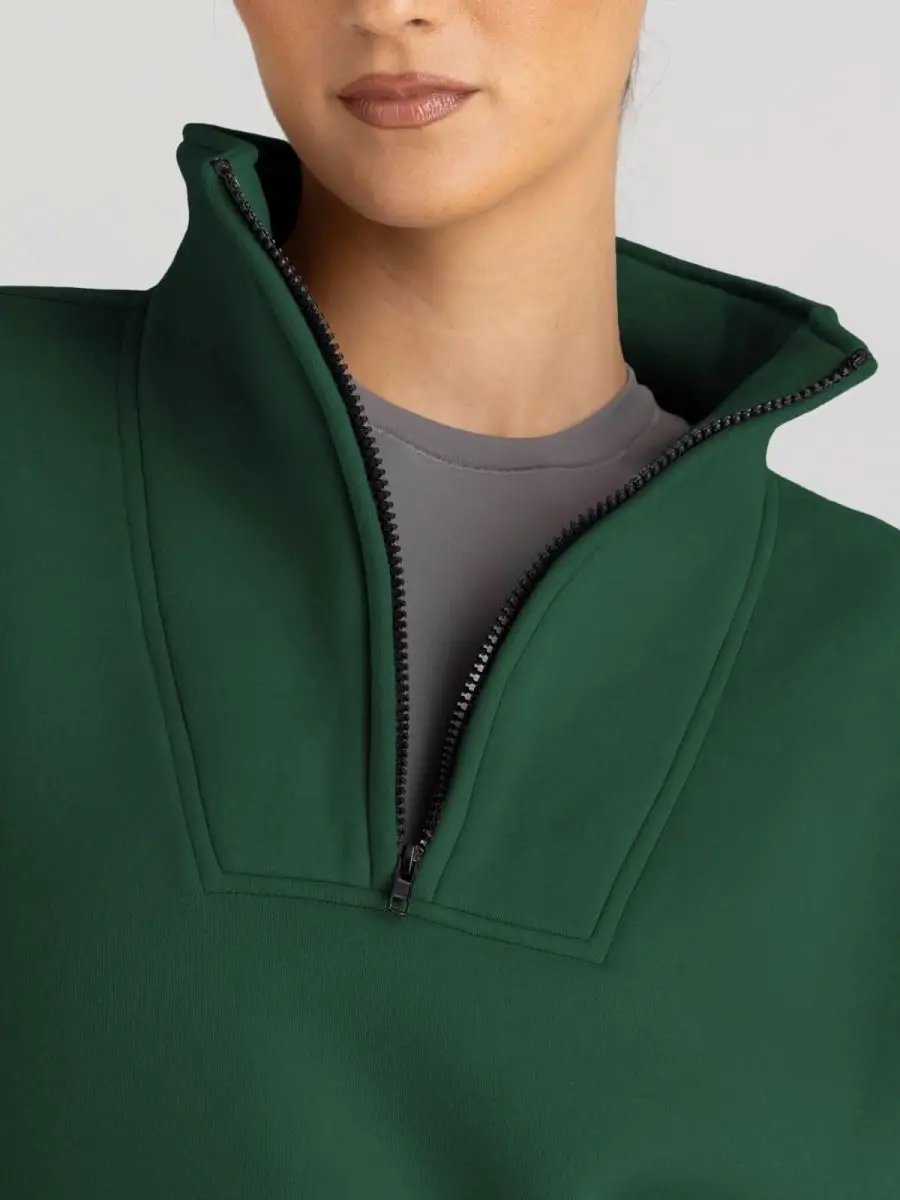 Trendy Queen Sweatshirts Half Zip Pullover Quarter Zip Oversized Hoodies Sweaters Comfy Fall Outfits 2024 Y2K Winter Clothes - Love Salve